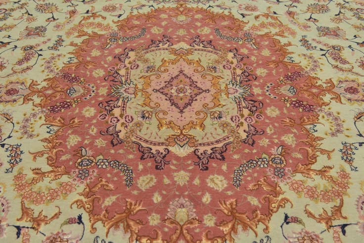 Detail image of 9' 10 x 13' Hand Knotted Tabriz Persian Rug