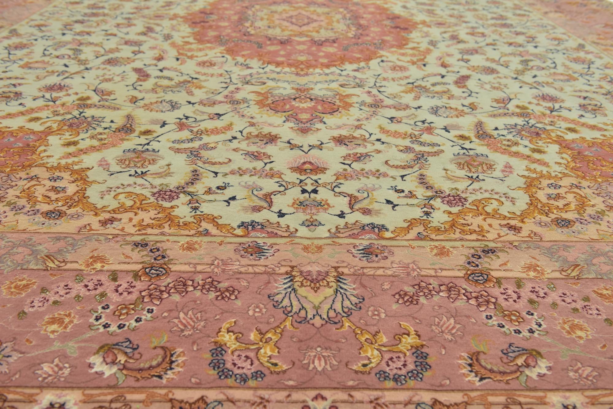 9' 10 x 13' Hand Knotted Tabriz Persian Rug