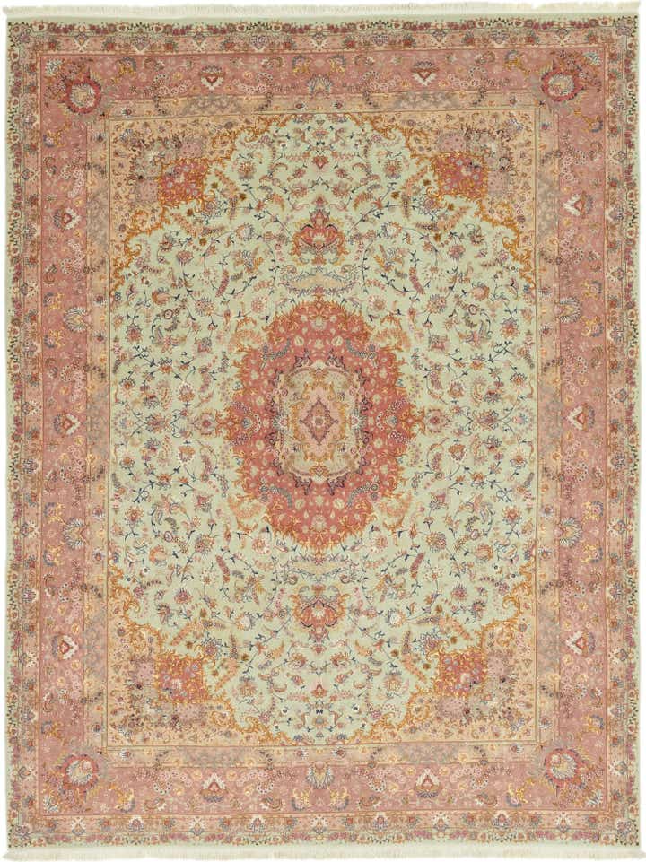9' 10 x 13' Hand Knotted Tabriz Persian Rug
