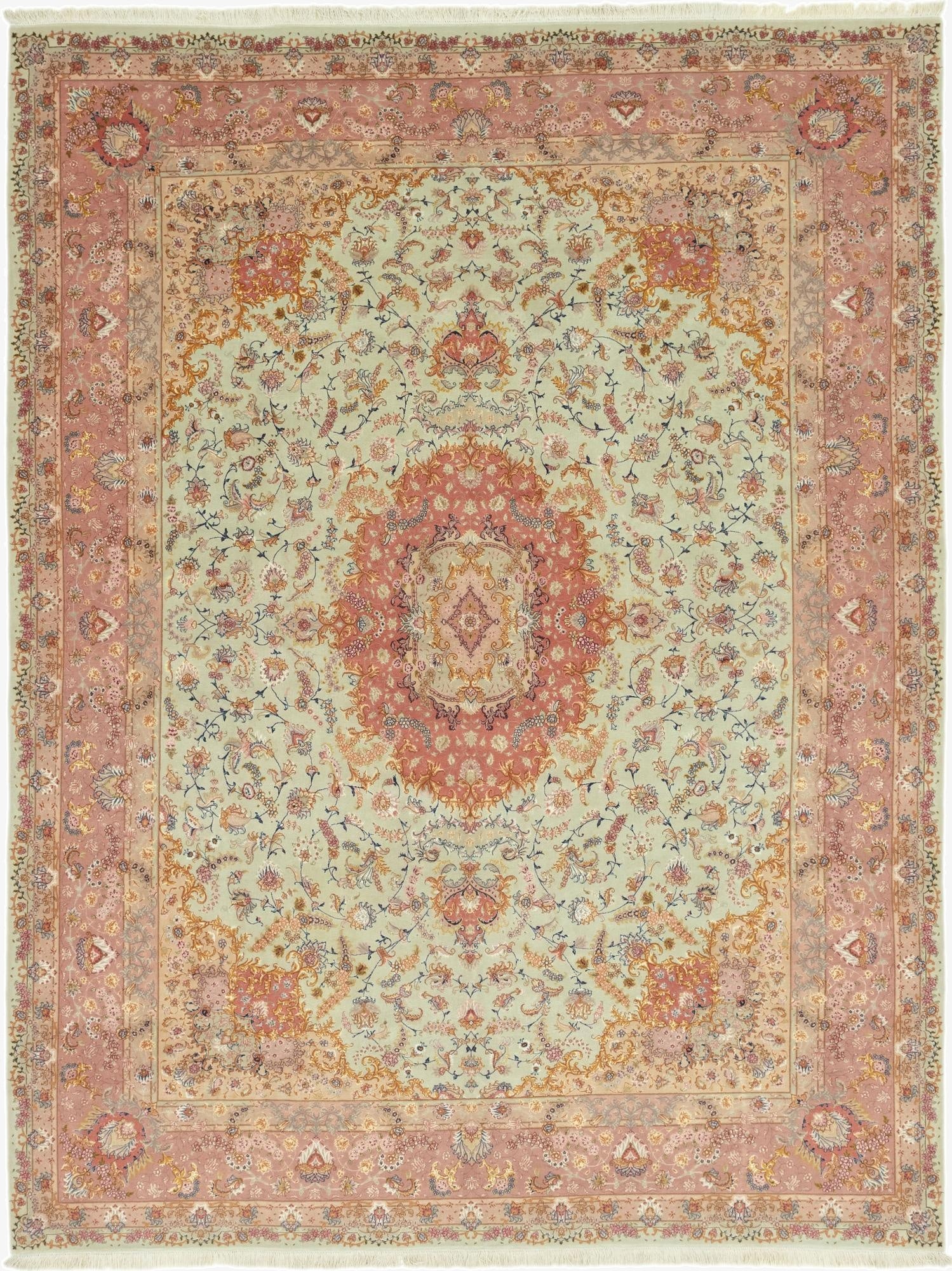 9' 10 x 13'  Hand Knotted Tabriz Persian Rug