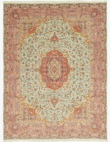 9' 10 x 13' Hand Knotted Tabriz Persian Rug