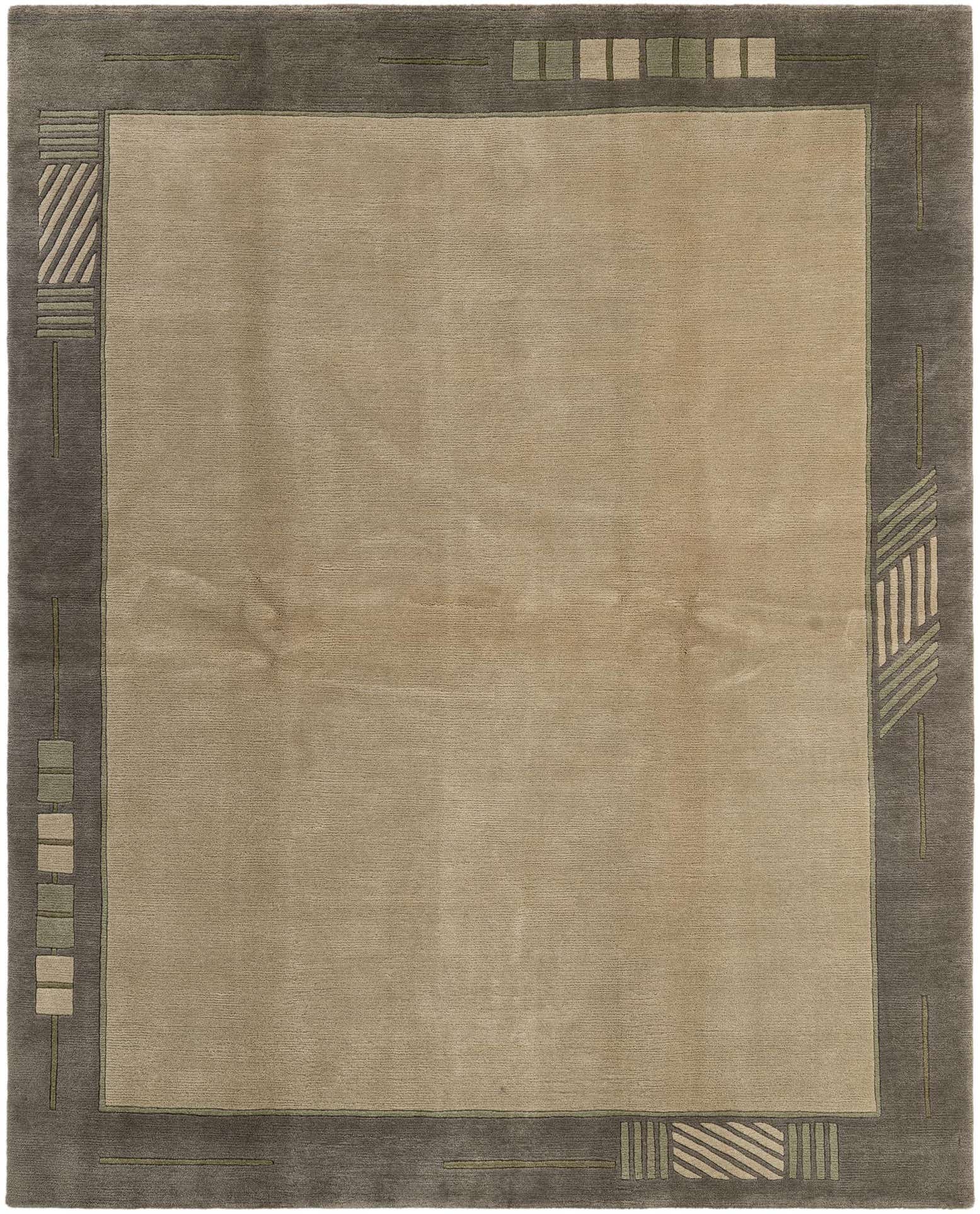 6' 7 x 8' 2 Hand Knotted Tibet Wool Rug
