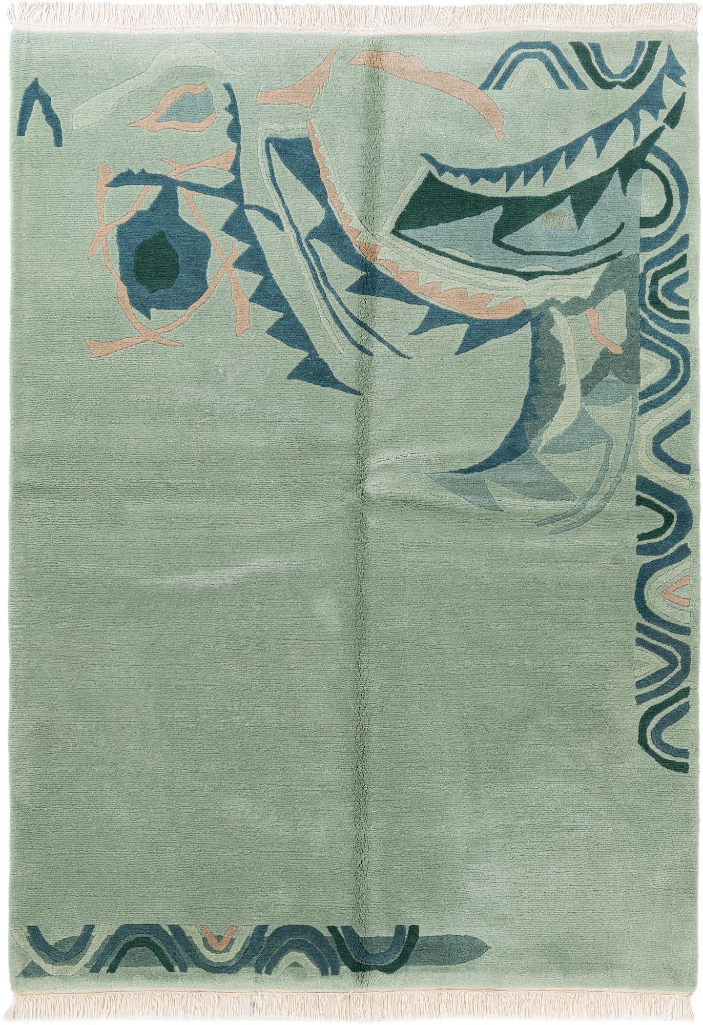 5' 5 x 7' 6 Hand Knotted Tibet Wool Rug