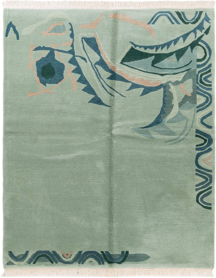Detail image of 5' 5 x 7' 6 Hand Knotted Tibet Wool Rug