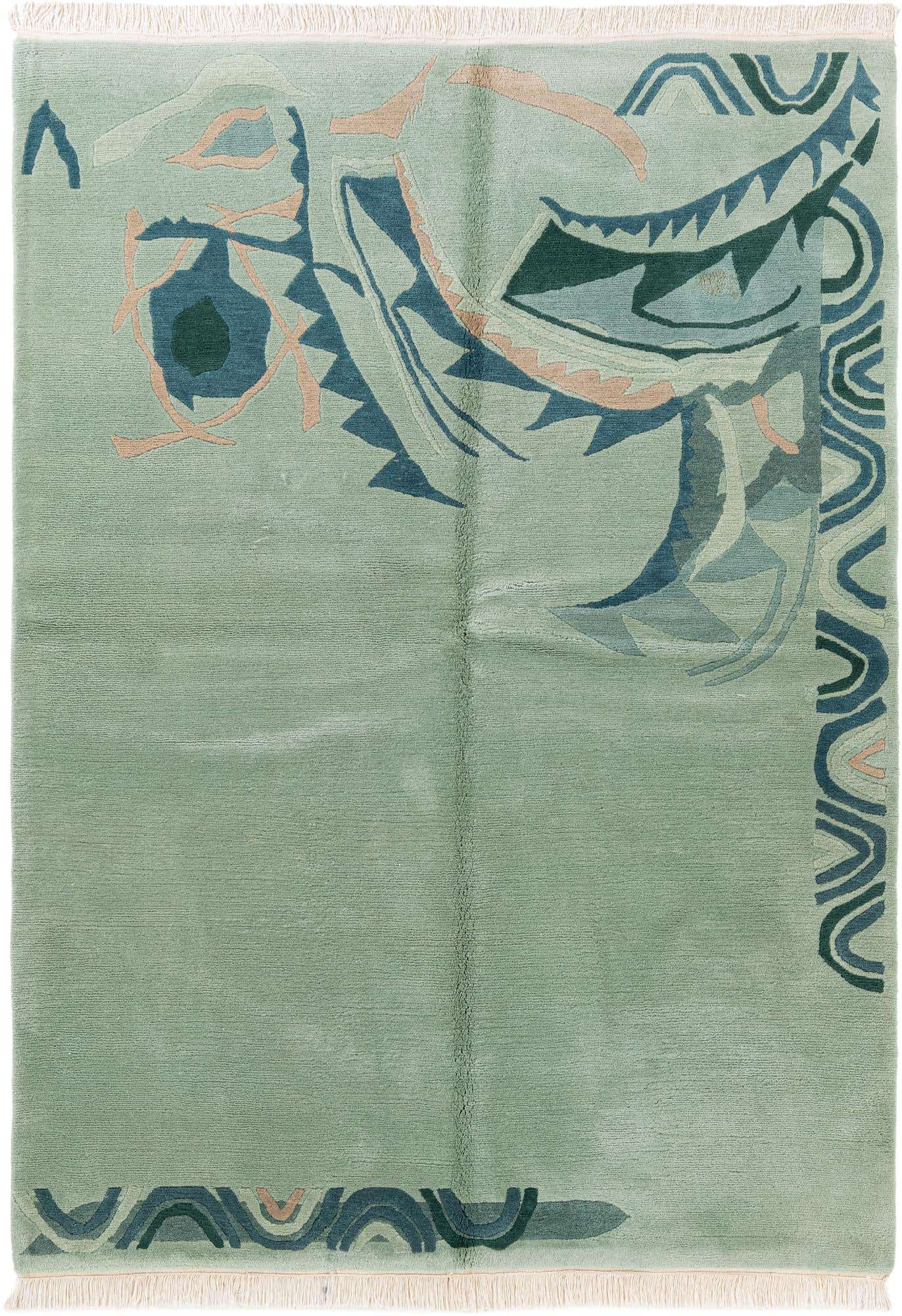 5' 5 x 7' 6 Hand Knotted Tibet Wool Rug