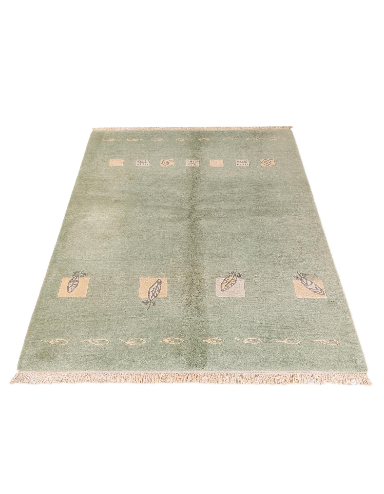 5' 9 x 7' 9 Hand Knotted Tibet Wool Rug