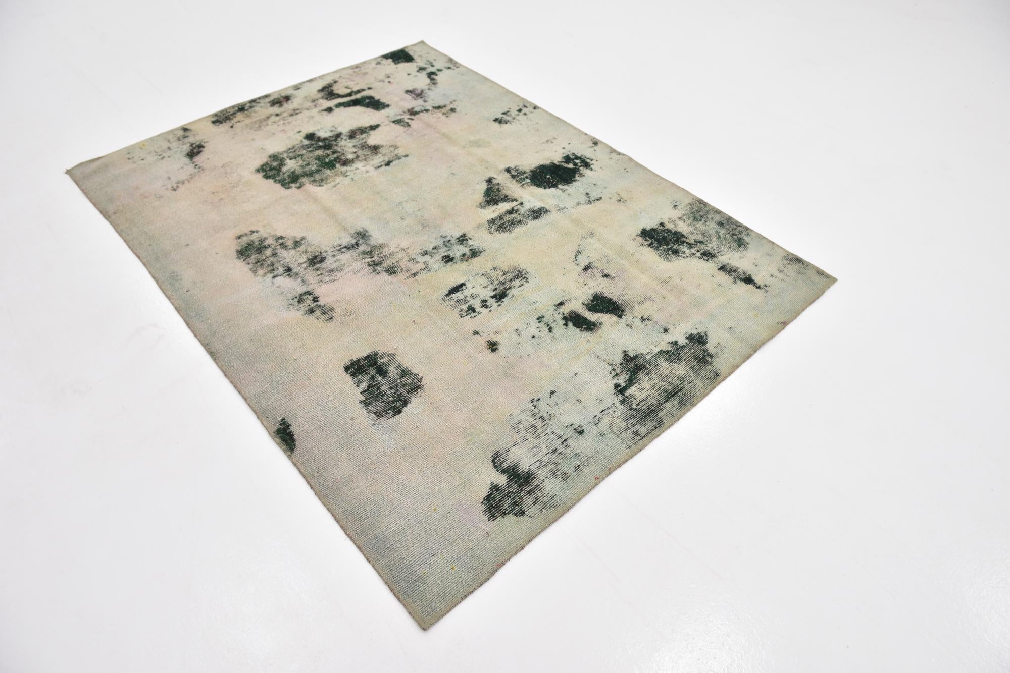 4' 8 x 6' 2 Hand Knotted Ultra Vintage Persian Wool Rug
