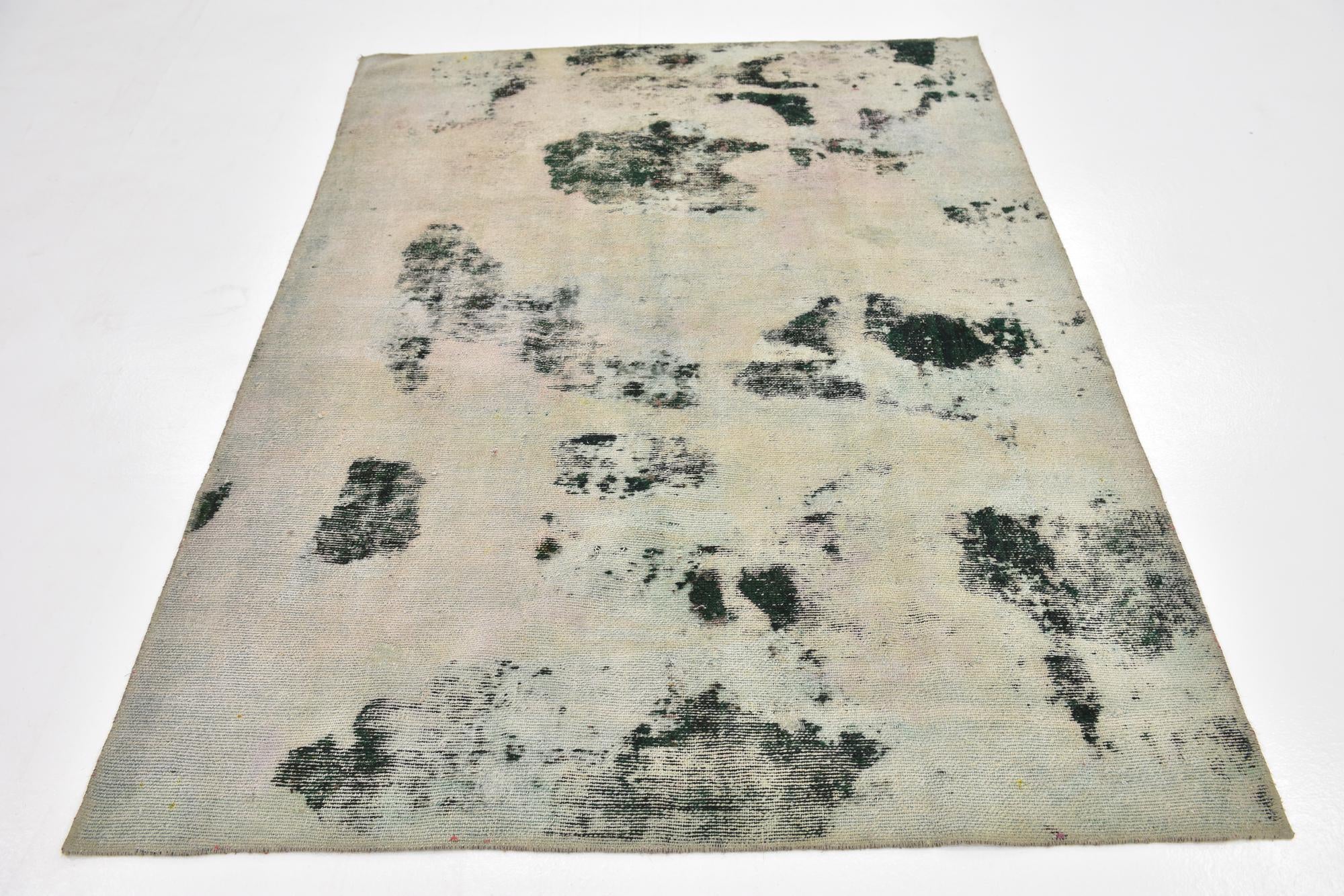 4' 8 x 6' 2 Hand Knotted Ultra Vintage Persian Wool Rug