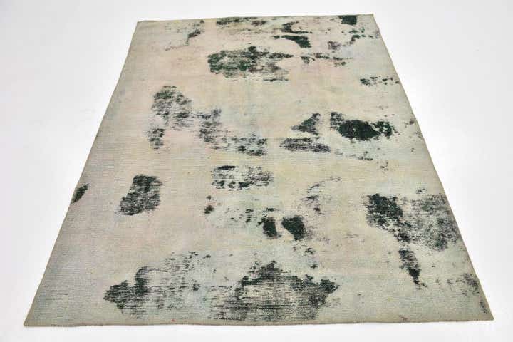 4' 8 x 6' 2 Hand Knotted Ultra Vintage Persian Wool Rug