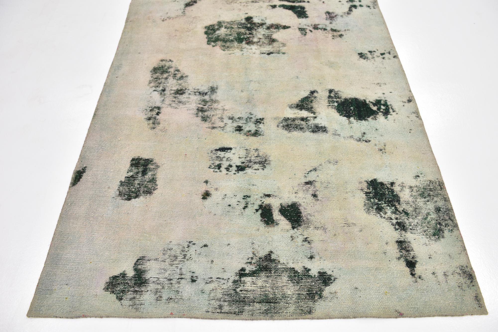 4' 8 x 6' 2 Hand Knotted Ultra Vintage Persian Wool Rug
