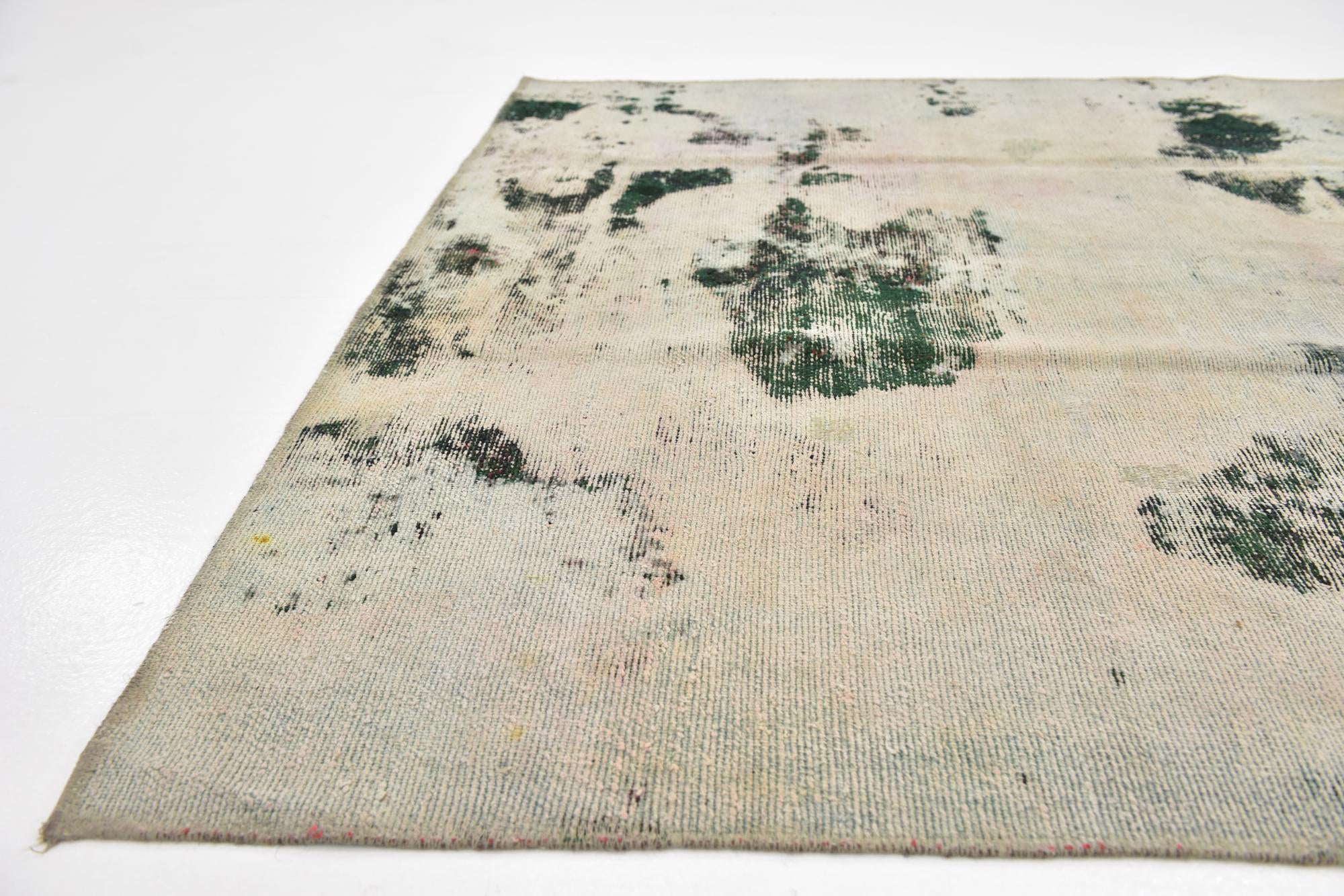 4' 8 x 6' 2 Hand Knotted Ultra Vintage Persian Wool Rug