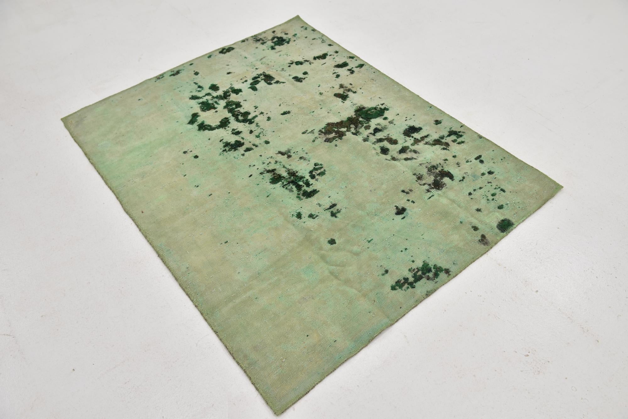 4' x 5' Hand Knotted Ultra Vintage Persian Wool Rug