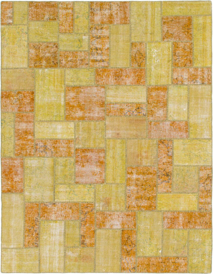 Detail image of 6' 10 x 10' Hand Knotted Ultra Vintage Persian Wool Rug