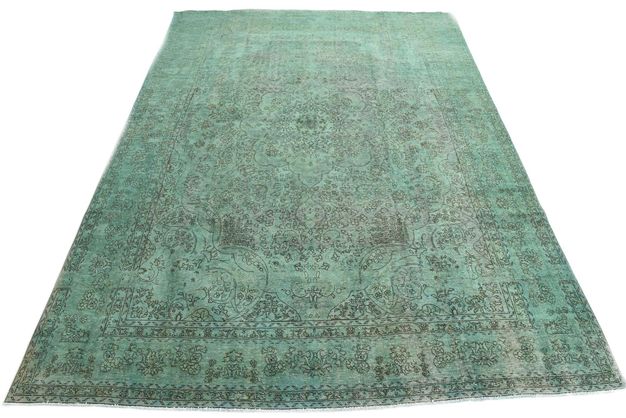9' 8 x 13' 6 Hand Knotted Ultra Vintage Persian Wool Rug