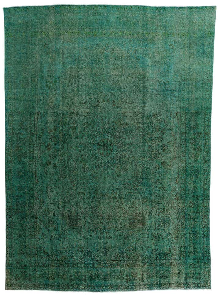 9' 8 x 13' 6 Hand Knotted Ultra Vintage Persian Wool Rug