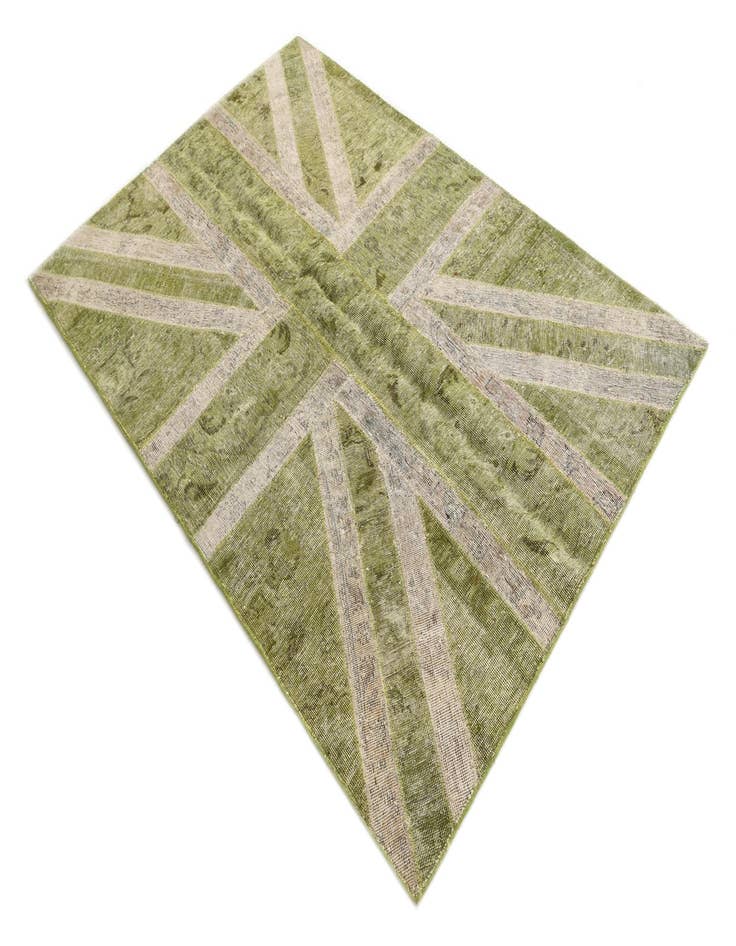 Detail image of 4' x 5' 10 Hand Knotted Ultra Vintage Persian Wool Rug