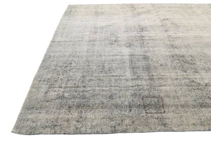 Detail image of 8' 6 x 12' Hand Knotted Ultra Vintage Persian Wool Rug