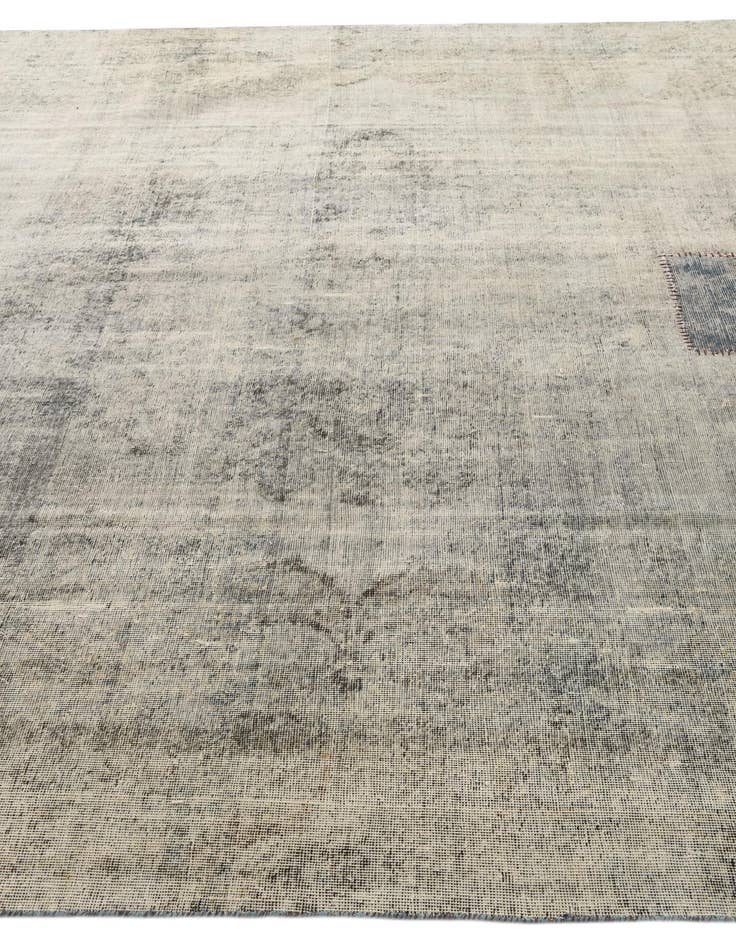 Detail image of 8' 6 x 12'  Hand Knotted Ultra Vintage Persian Wool Rug