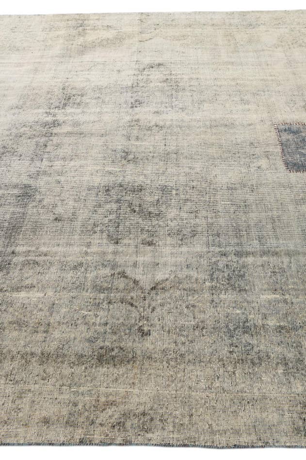 Detail image of 8' 6 x 12' Hand Knotted Ultra Vintage Persian Wool Rug