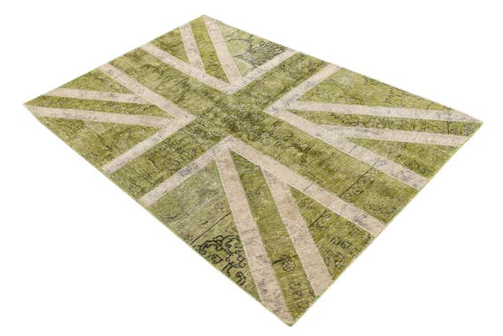 4' x 5' 10 Hand Knotted Ultra Vintage Persian Wool Rug