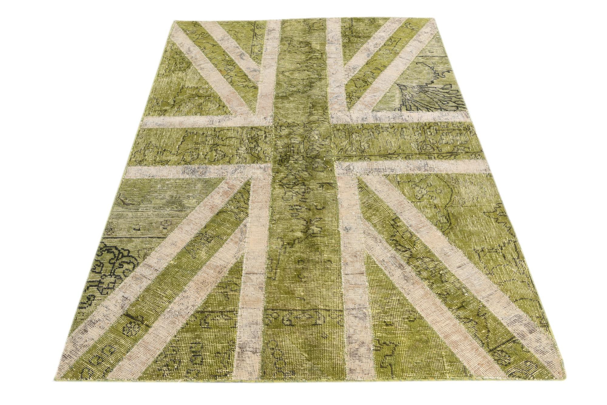 4' x 5' 10 Hand Knotted Ultra Vintage Persian Wool Rug