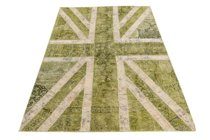 4' x 5' 10 Hand Knotted Ultra Vintage Persian Wool Rug