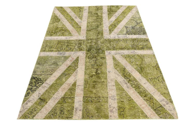 Detail image of 4' x 5' 10 Hand Knotted Ultra Vintage Persian Wool Rug