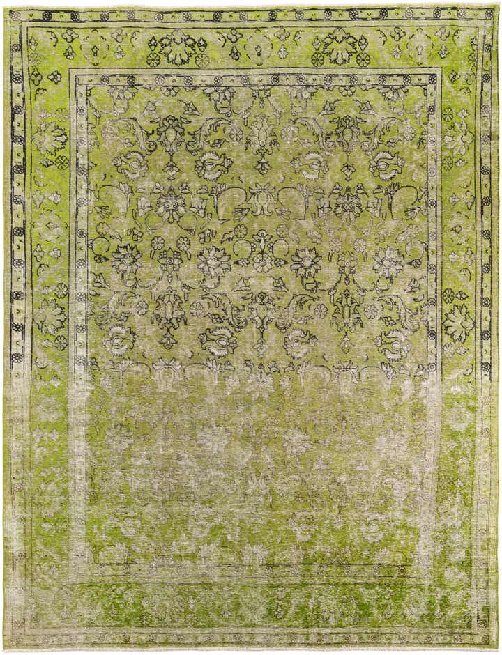 9' 6 x 12' 4 Hand Knotted Ultra Vintage Persian Wool Rug