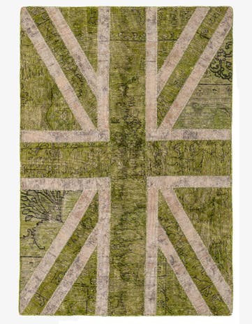 4' x 5' 10 Hand Knotted Ultra Vintage Persian Wool Rug