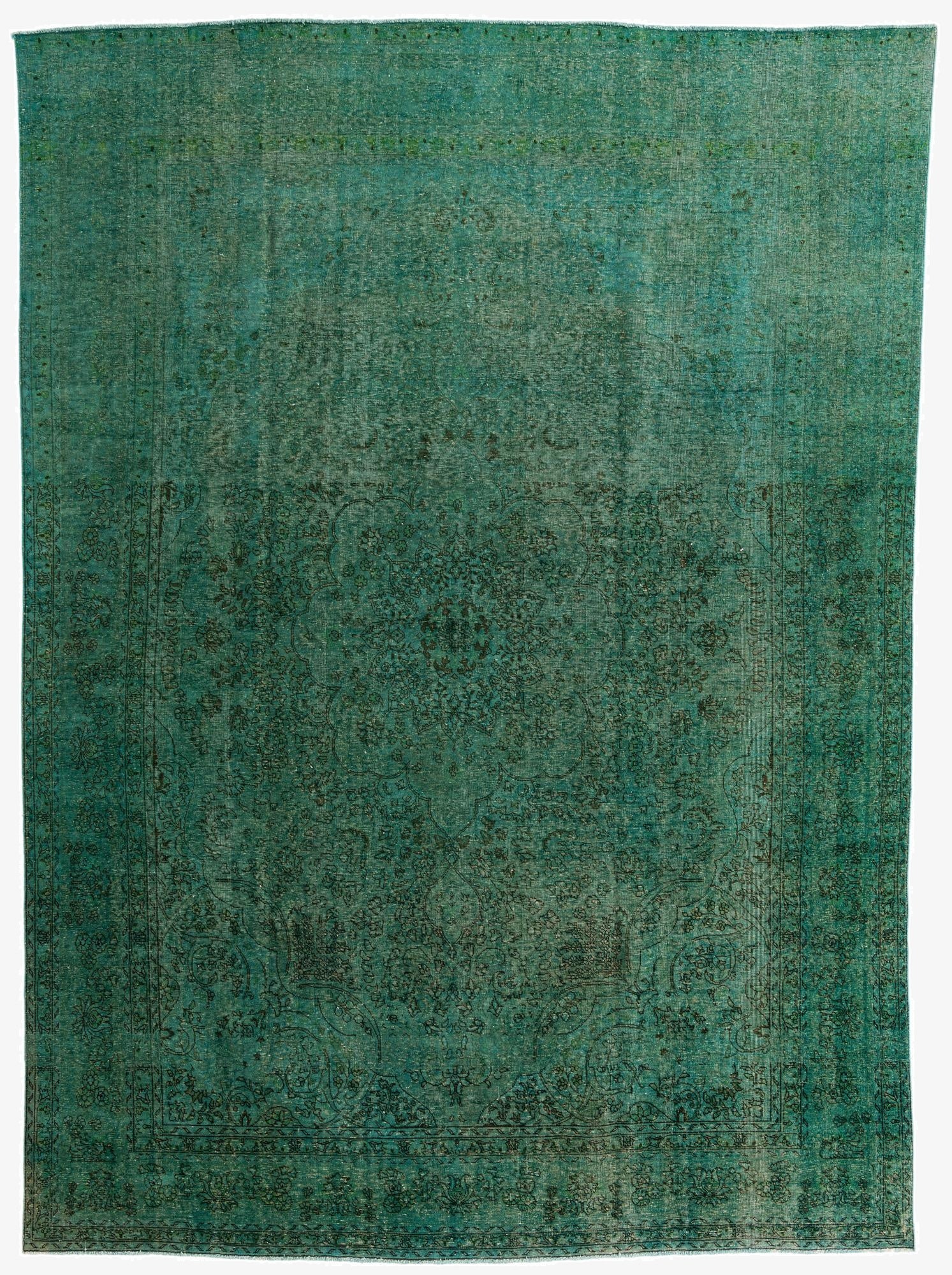 9' 8 x 13' 6  Hand Knotted Ultra Vintage Persian Wool Rug