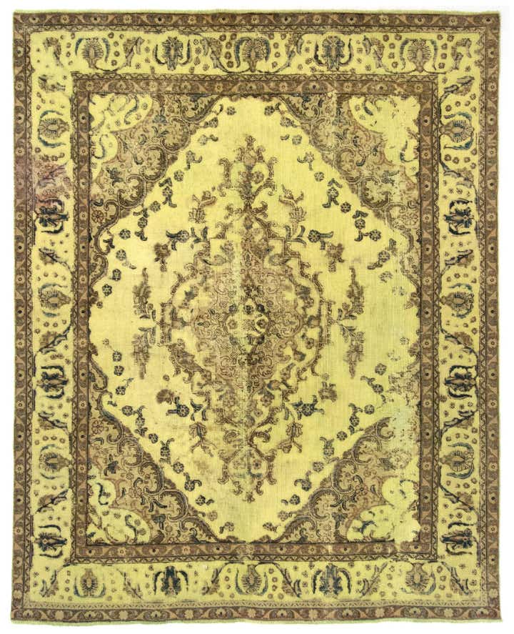 8' 1 x 10' 5 Hand Knotted Vintage Royal Persian Wool Rug