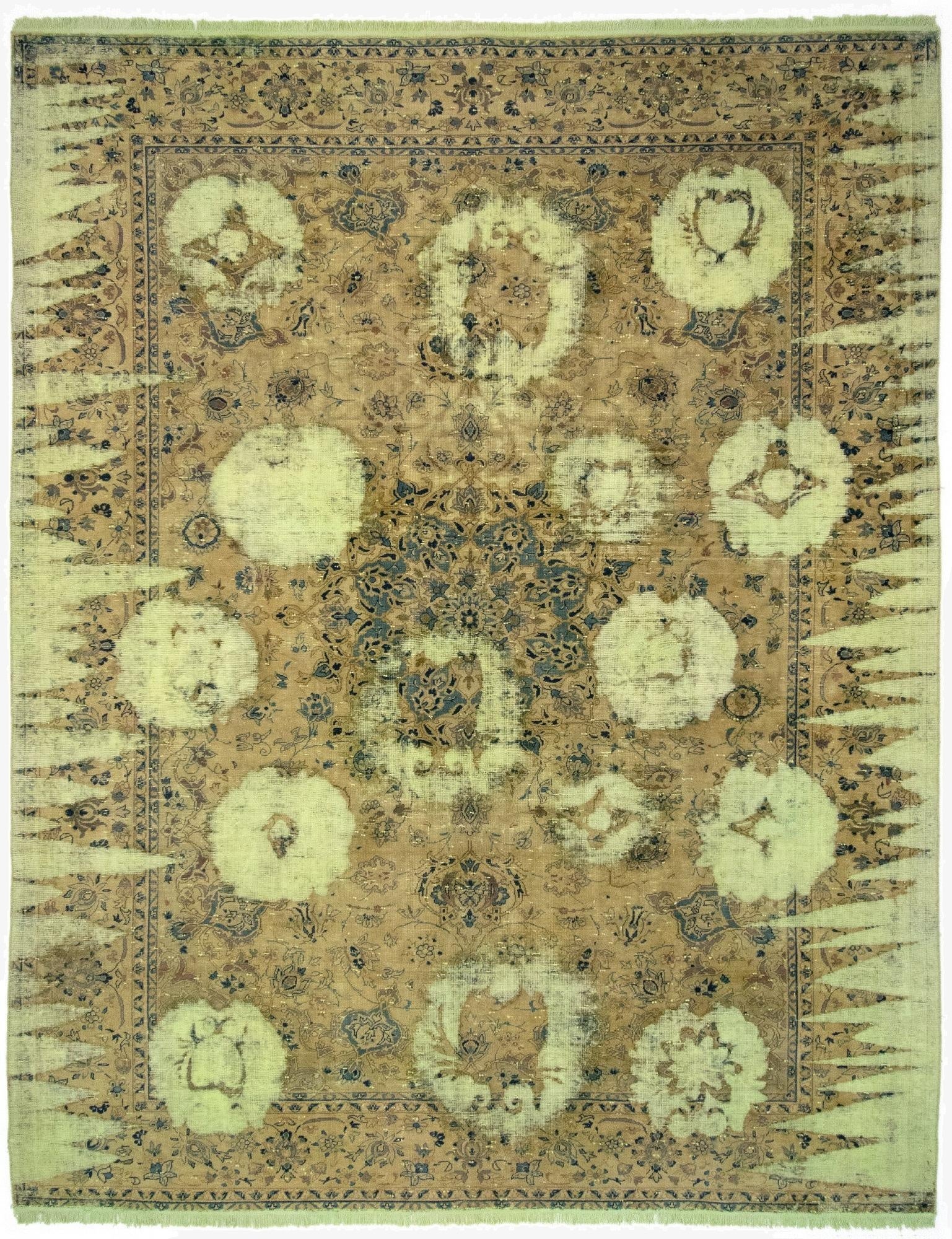 9' 11 x 12' 8  Hand Knotted Vintage Royal Persian Wool Rug