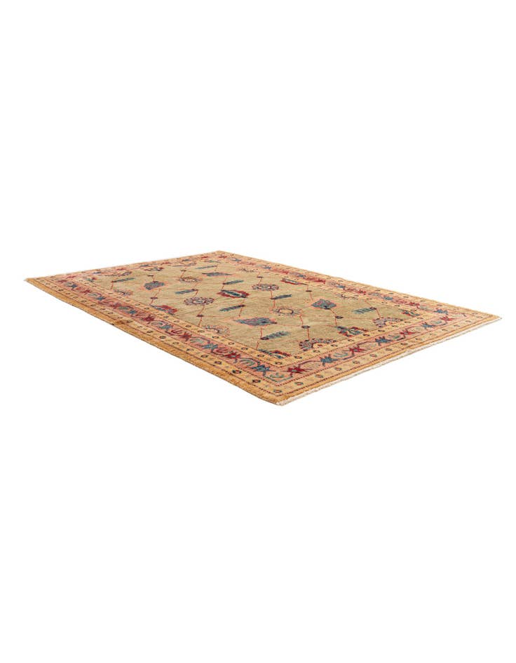 Detail image of 5' 1 x 7' 8  Hand Knotted Ziegler Wool Rug