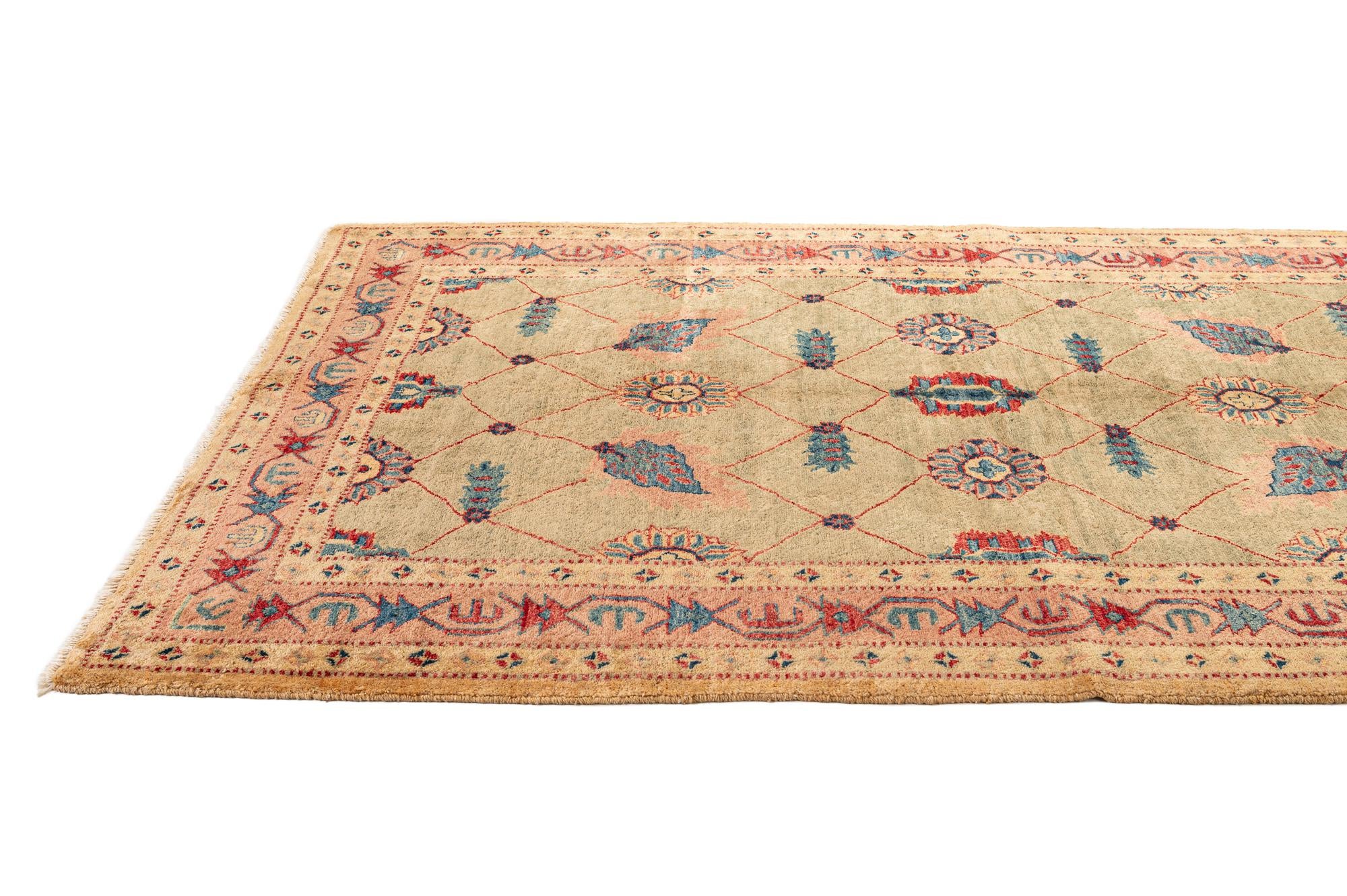 5' 1 x 7' 8 Hand Knotted Ziegler Wool Rug