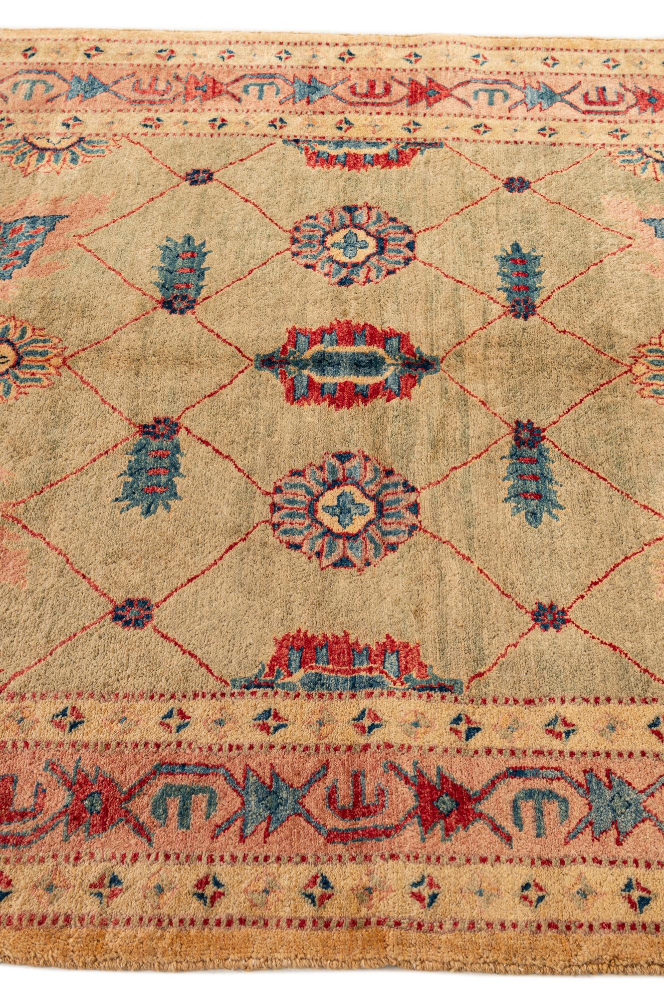 5' 1 x 7' 8 Hand Knotted Ziegler Wool Rug