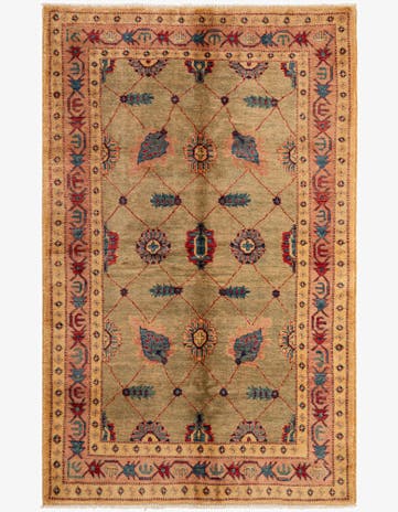 5' 1 x 7' 8 Hand Knotted Ziegler Wool Rug