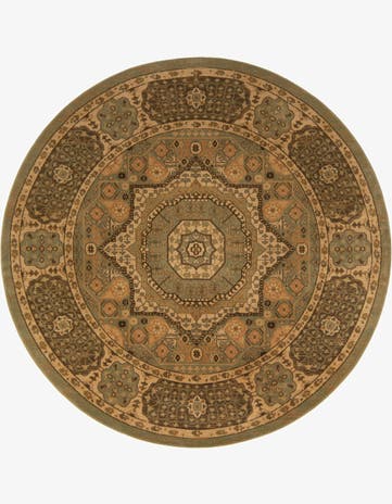 Light Green Amina Round Rug