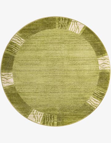 Light Green Angelica Round Rug