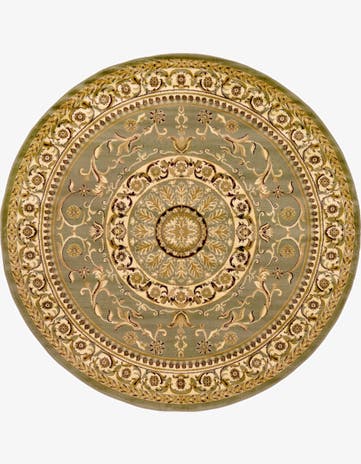 Light Green Chateau Round Rug
