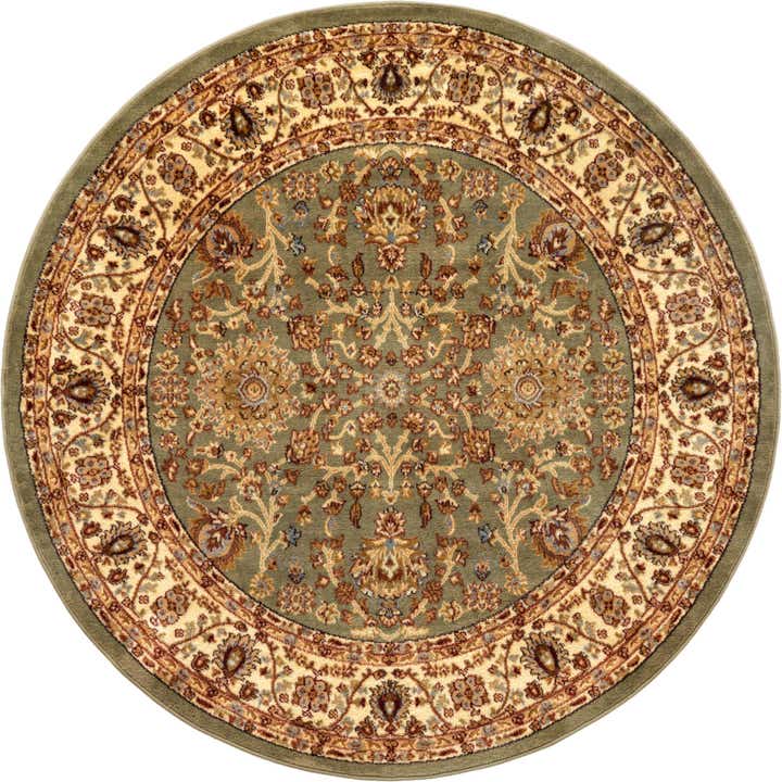 185cm x 185cm Klassieke Agra Rond Vloerkleed