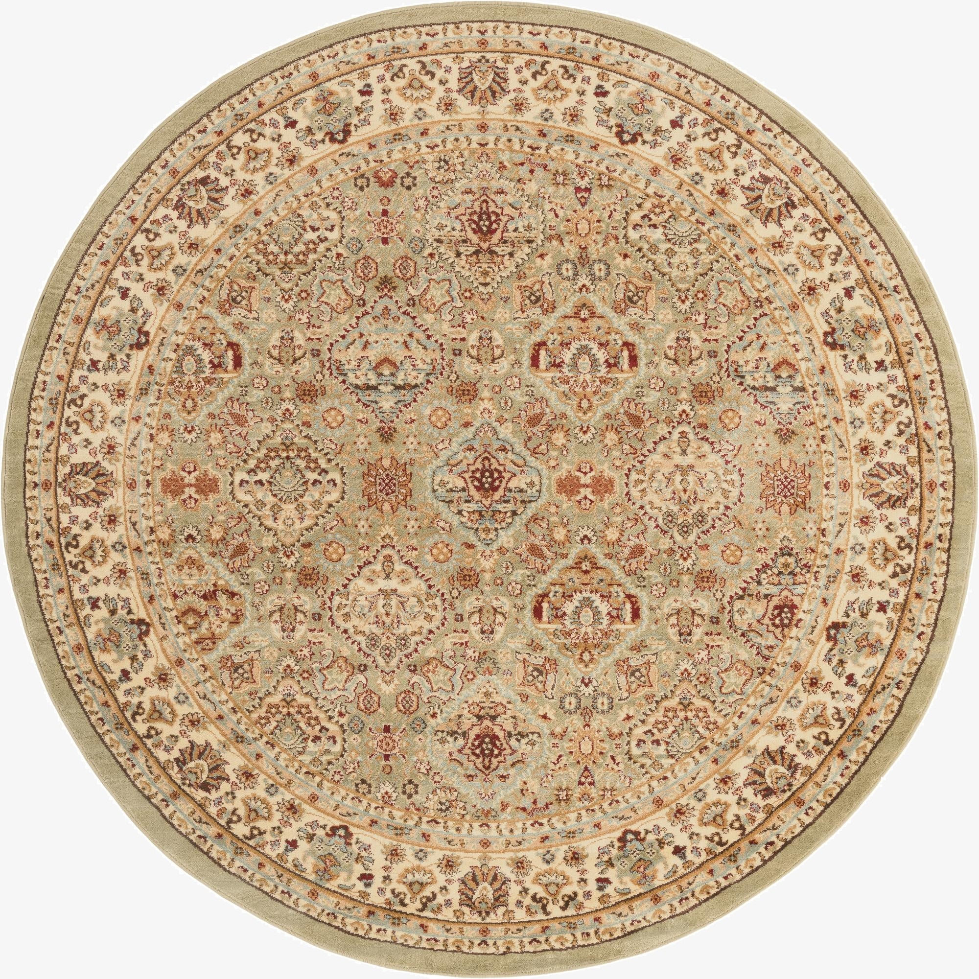 7' 10 x 7' 10 Classic Agra Round Rug