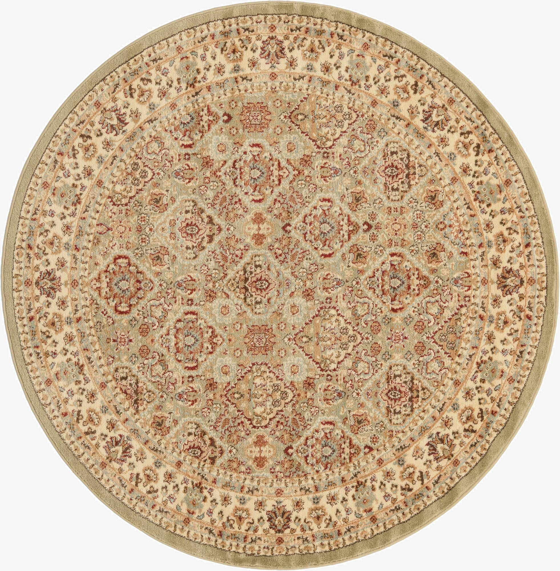 6' x 6' Classic Agra Round Rug