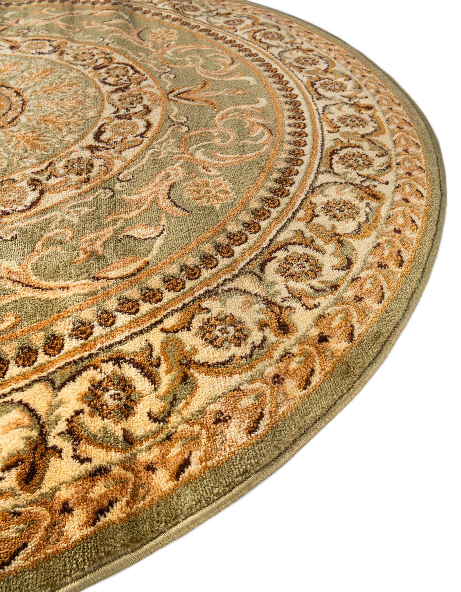 7' 10 x 7' 10 Classic Aubusson Round Rug