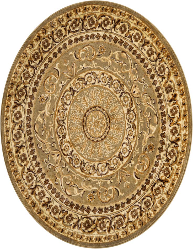 Detail image of 6' x 6' Classic Aubusson Round Rug