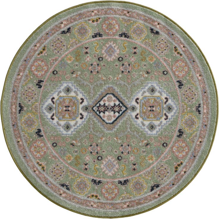 Detail image of 3' 3 x 3' 3 Kamala Washable Round Rug