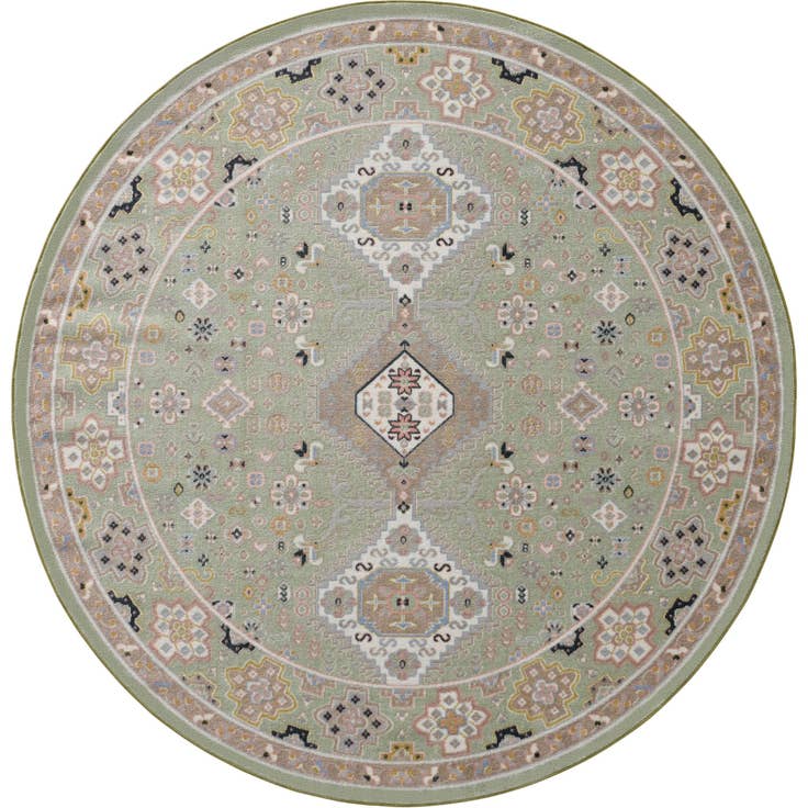 Detail image of 7' 10 x 7' 10 Kamala Washable Round Rug