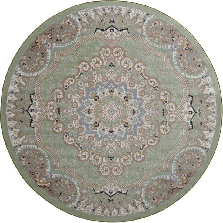 Detail image of 7' 10 x 7' 10 Kamala Washable Round Rug