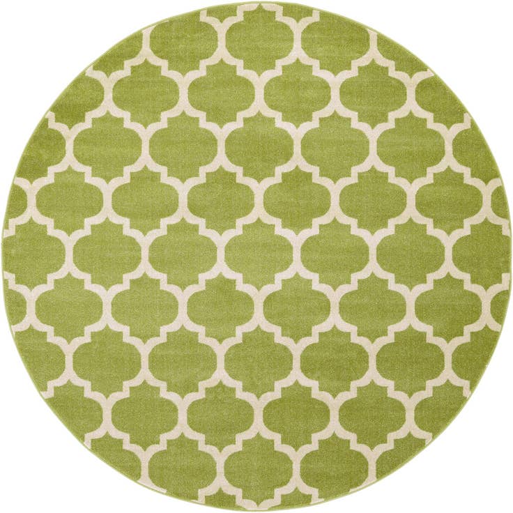 Detail image of 7' 10 x 7' 10 Lattice Round Rug