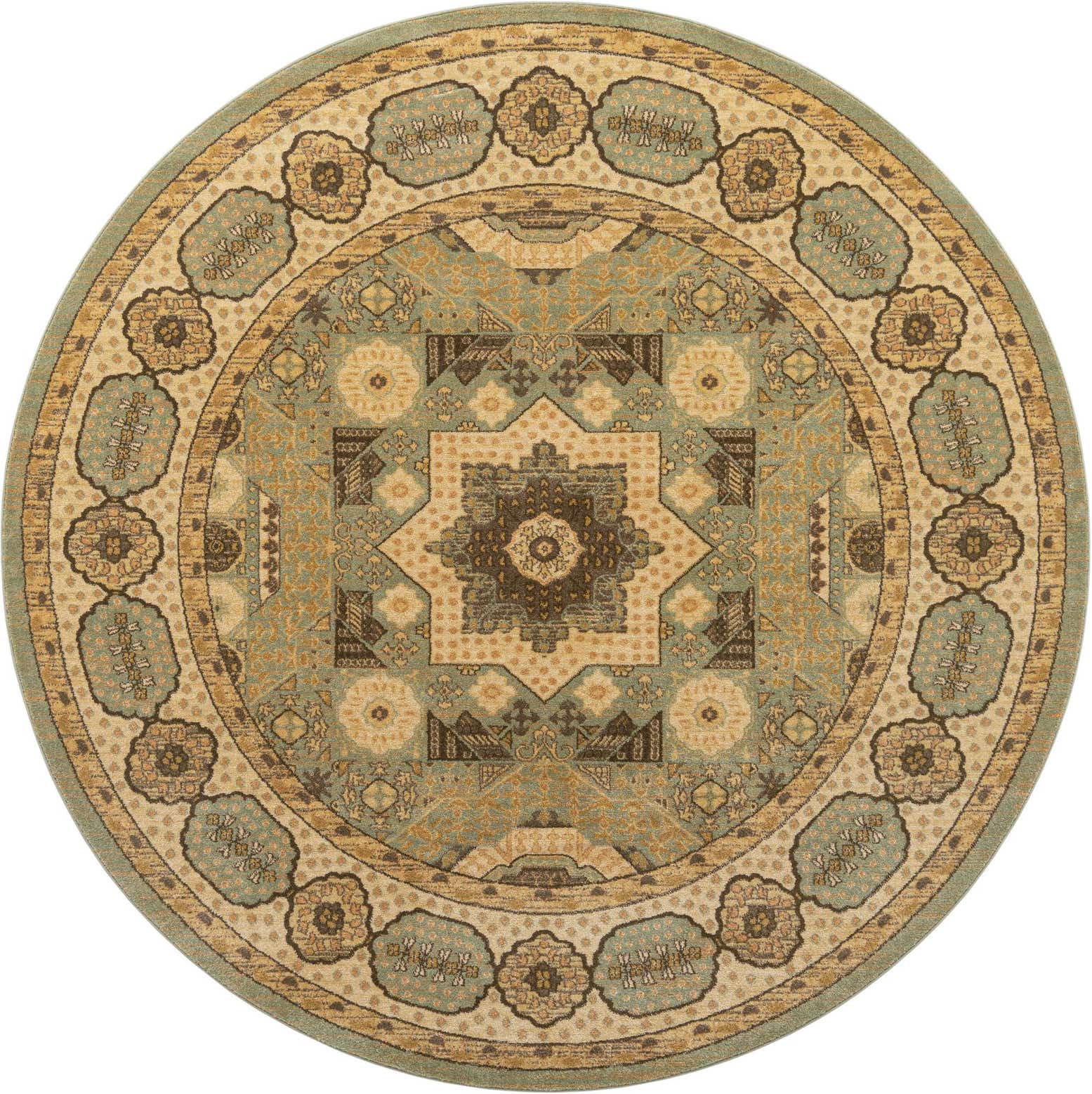 8' x 8' Mamluk Round Rug