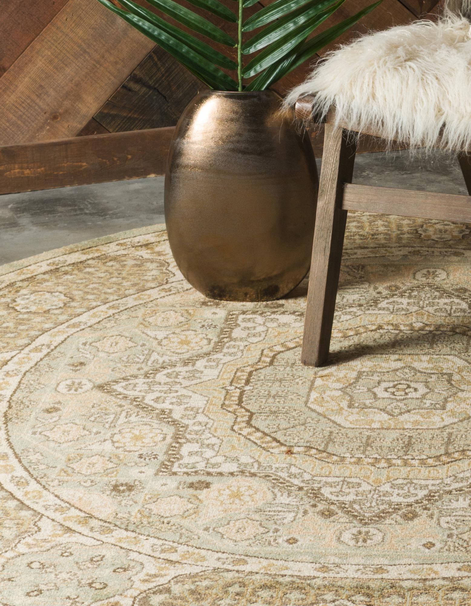 3' x 3' Mamluk Round Rug